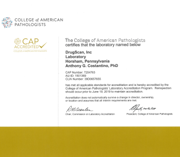 College of American Pathologists (CAP) Accreditation